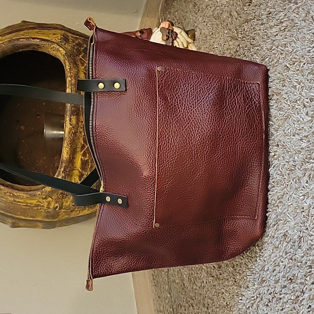 Portland Leather Burgundy Tote Bag